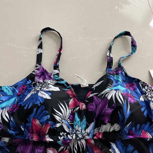 Croft & Barrow Two Piece Tankini Swimsuit, NWT, Top Size 2X, Bottom Size L - Picture 3 of 14
